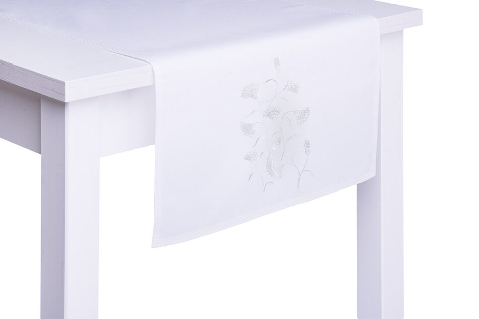 ASTERI Bieżnik plamoodporny biały - zdjęcie 1