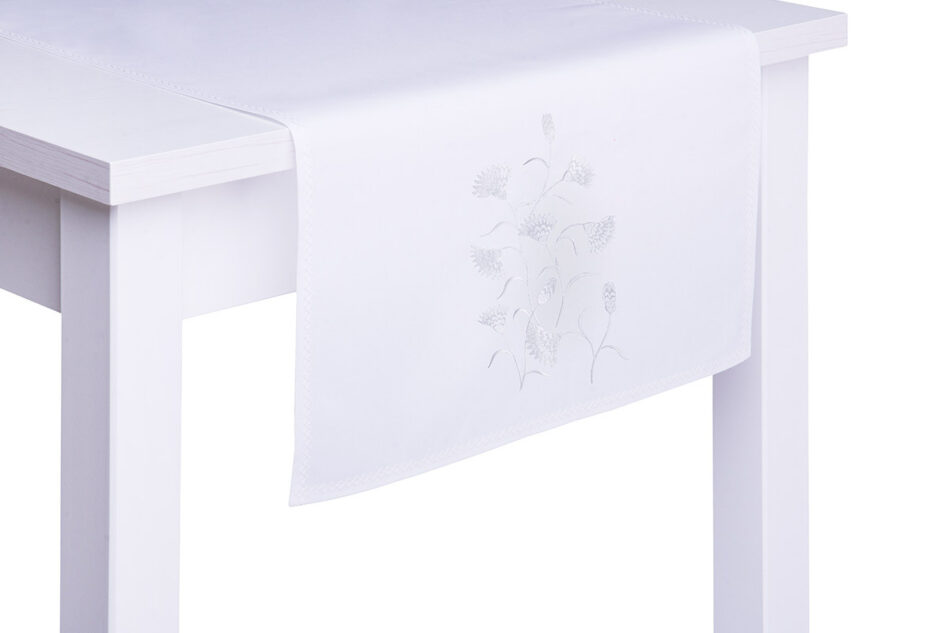 ASTERI Bieżnik plamoodporny biały - zdjęcie 1