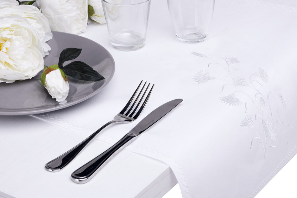 ASTERI Bieżnik plamoodporny biały - zdjęcie 2