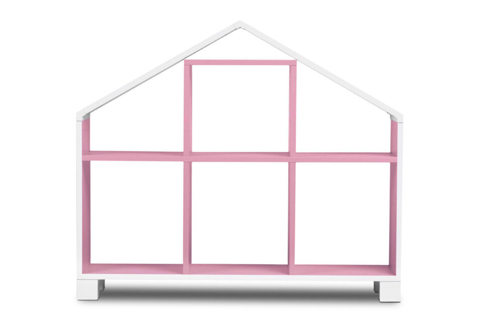 MIRUM Regał domek dla dziewczynki różowy biały/różowy - zdjęcie 2