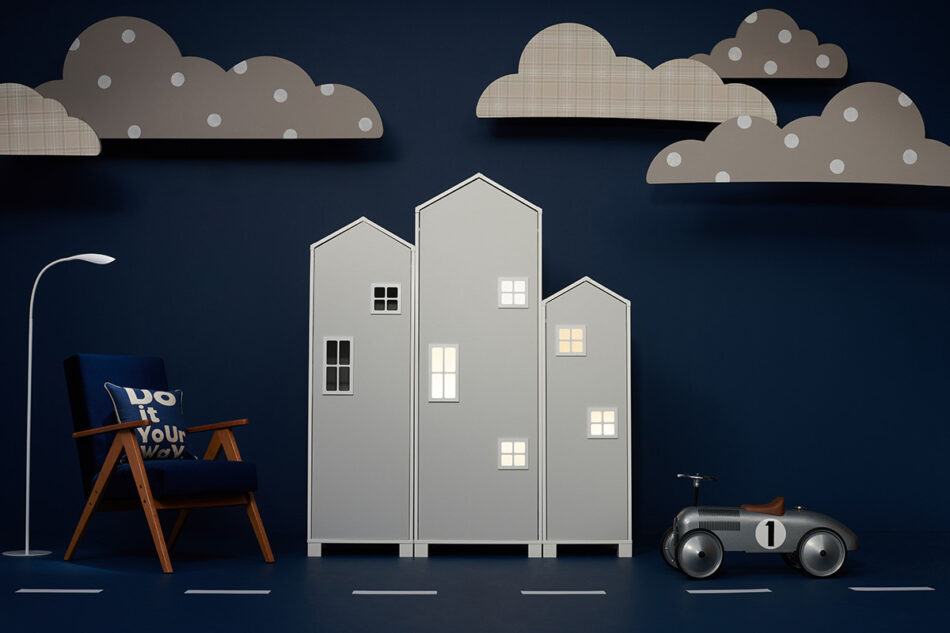 MIRUM Szafa domek dla dziewczynki różowa biały/różowy - zdjęcie 6