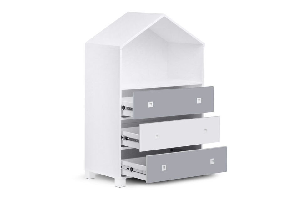 MIRUM Zestaw meble domki dla dzieci szare 6 elementów biały/szary - zdjęcie 3