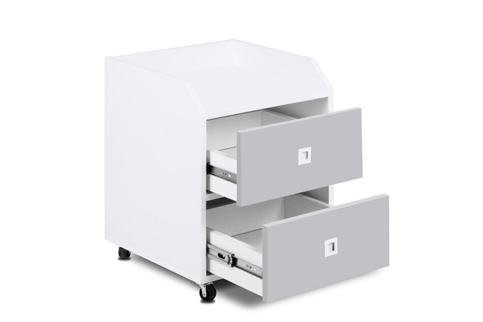 MIRUM Zestaw meble domki dla dzieci szare 6 elementów biały/szary - zdjęcie 13