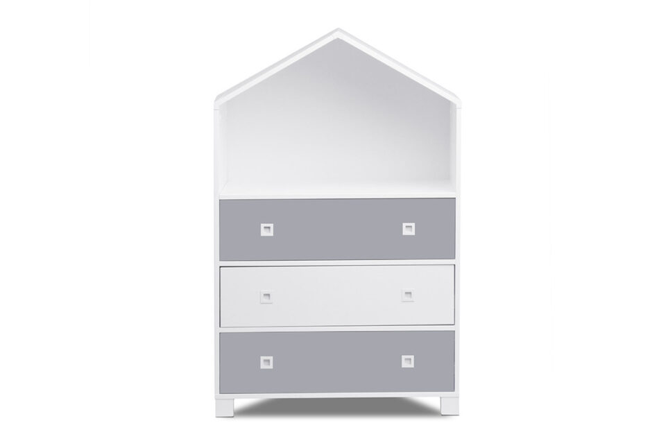 MIRUM Zestaw meble domki dla dzieci szare 6 elementów biały/szary - zdjęcie 2