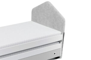 MIRUM, https://dev1-mda.konsimo.pl/kolekcja/mirum/ Pokrowiec na zagłówek łóżka szary - zdjęcie