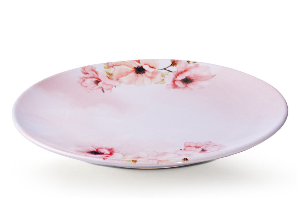 BASIMA Talerz obiadowy różowy/biały - zdjęcie 0