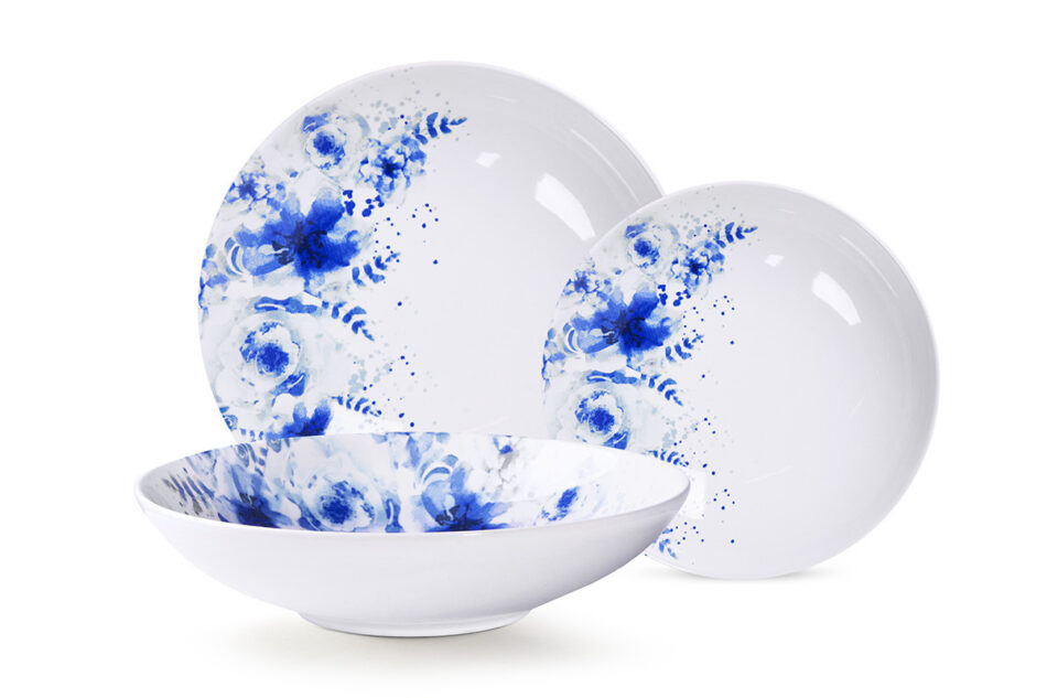 GENTIA Talerz głęboki biały/niebieski - zdjęcie 4
