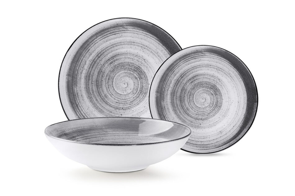 LINARI Talerz głęboki szary/jasny szary - zdjęcie 3