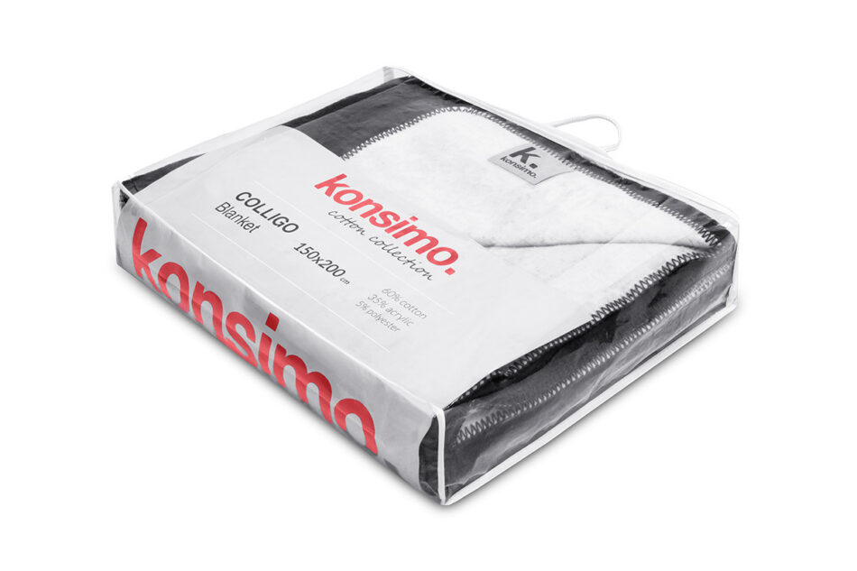 COLLIGO Koc ciemny szary / jasny szary - zdjęcie 1