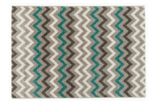 RATIO, https://dev1-mda.konsimo.pl/kolekcja/ratio/ Dywan szary/biały/czarny/turkus - zdjęcie