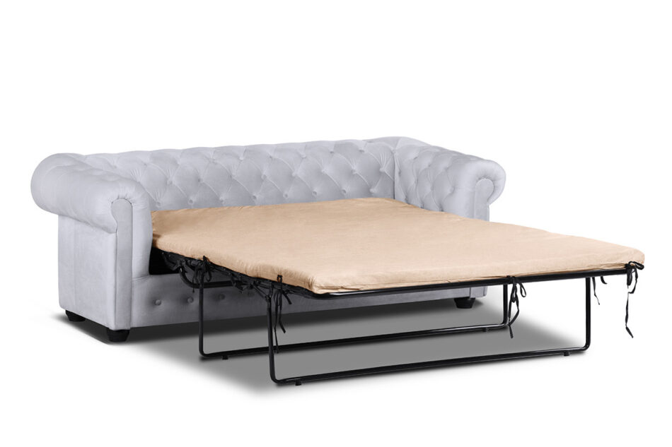 PARUS Sofa 3 chesterfield deluxe jasny szary - zdjęcie 2