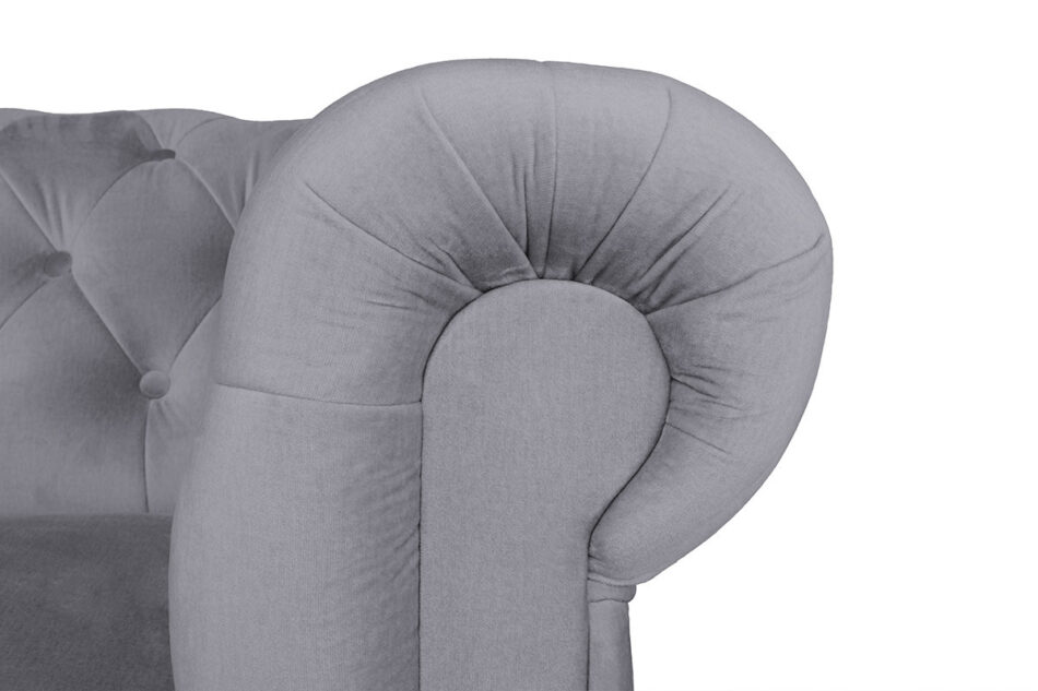 PARUS Sofa 3 chesterfield ciemny szary - zdjęcie 3