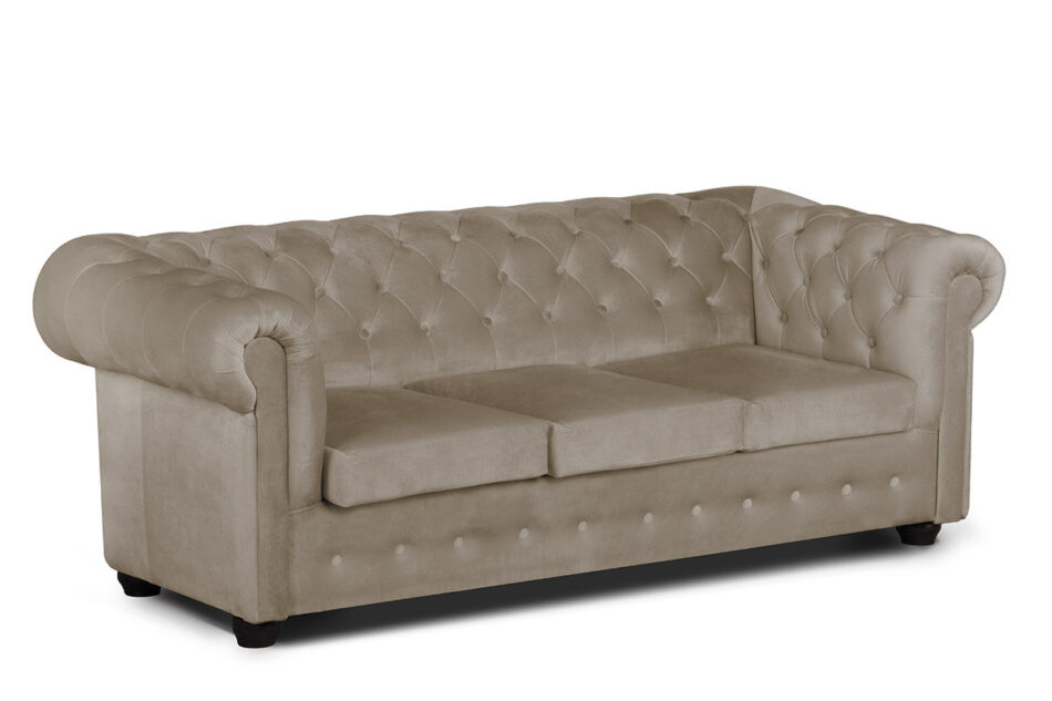 PARUS Sofa 3 chesterfield beżowy - zdjęcie 1