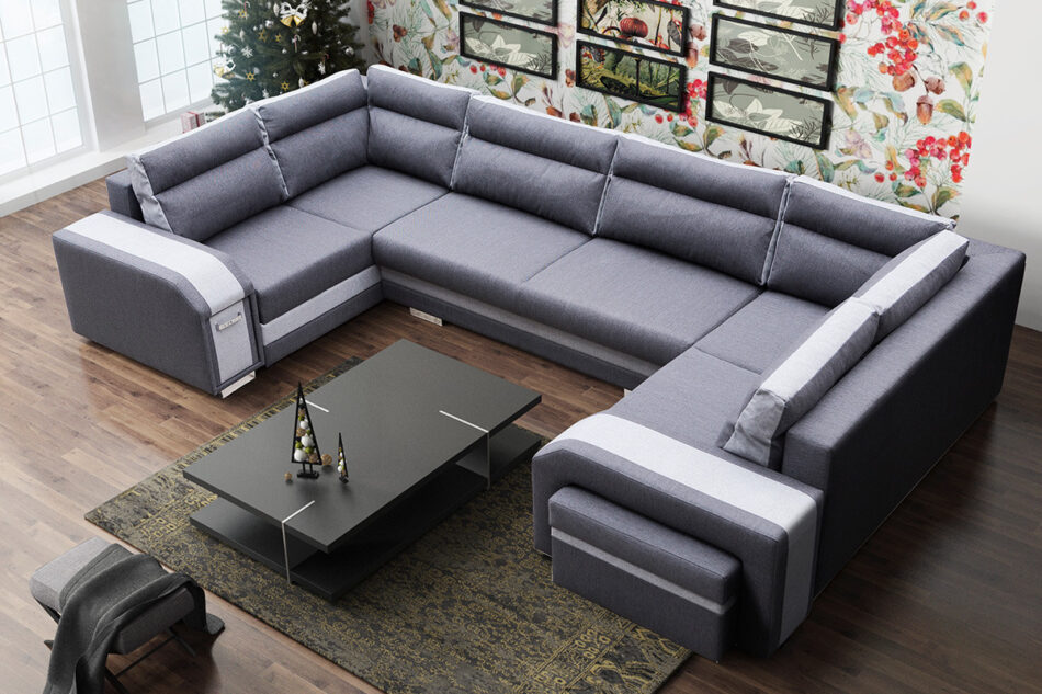 LATUS Narożnik U prawy szary/jasny szary - zdjęcie 1