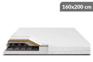 ELATER ECO, https://dev1-mda.konsimo.pl/kolekcja/elater-eco/ Materac bonellowy, kokos, pianka PU biały - zdjęcie