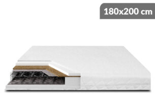 ELATER ECO, https://dev1-mda.konsimo.pl/kolekcja/elater-eco/ Materac bonellowy, kokos, pianka PU biały - zdjęcie