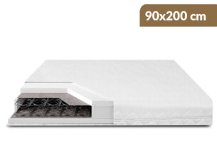 ELATER PLUS, https://dev1-mda.konsimo.pl/kolekcja/elater-plus/ Materac bonellowy, pianka PU biały - zdjęcie