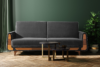 GUSTAVO Szara sofa rozkładana welur antracytowy - zdjęcie 8