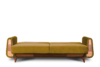 GUSTAVO Żółta sofa rozkładana welur żółty - zdjęcie 4