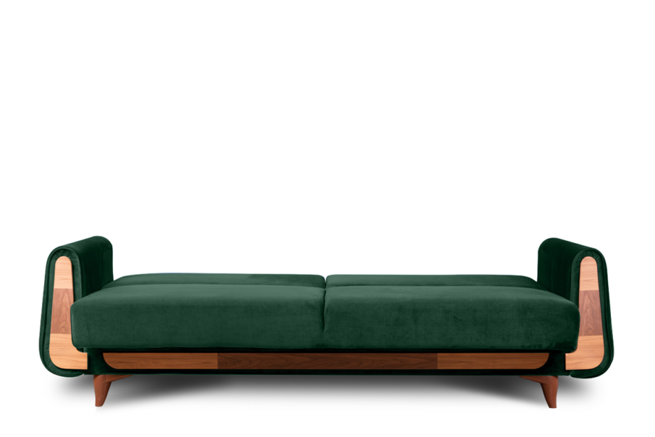 GUSTAVO Zielona sofa rozkładana welur ciemny zielony - zdjęcie 3