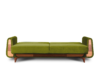 GUSTAVO Oliwkowa sofa rozkładana welur oliwkowy - zdjęcie 3