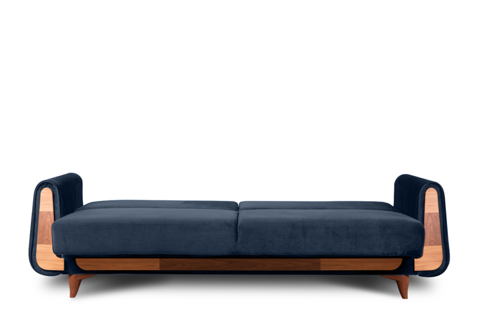 GUSTAVO Granatowa sofa rozkładana welur granatowy - zdjęcie 2