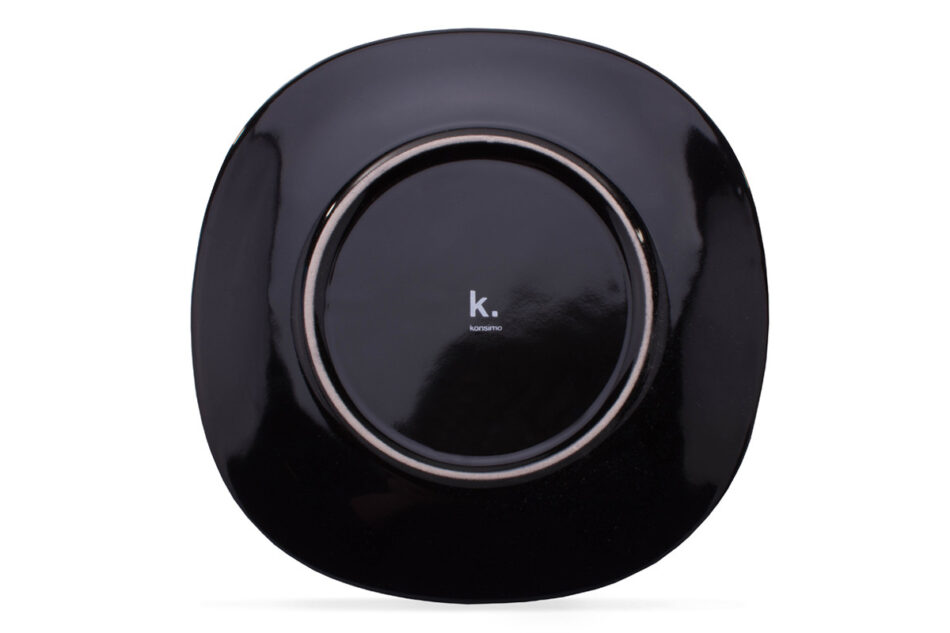 GRESI Talerz deserowy czarny - zdjęcie 5