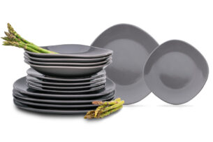 GRESI, https://dev1-mda.konsimo.pl/kolekcja/gresi/ Zestaw obiadowy, 4 os. (12 el.) szary - zdjęcie