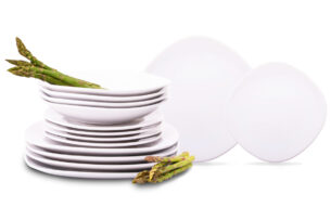 GRESI, https://dev1-mda.konsimo.pl/kolekcja/gresi/ Zestaw obiadowy, 4 os. (12 el.) biały - zdjęcie