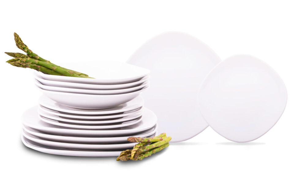 GRESI Zestaw obiadowy, 4 os. (12 el.) biały - zdjęcie 0