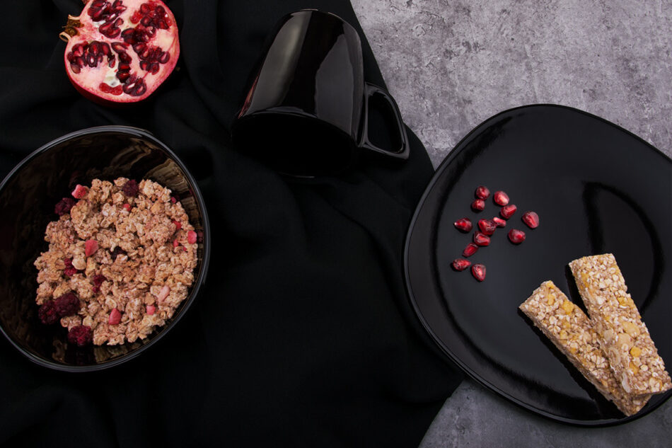 GRESI Zestaw śniadaniowy, 4 os. (8 el) czarny - zdjęcie 1