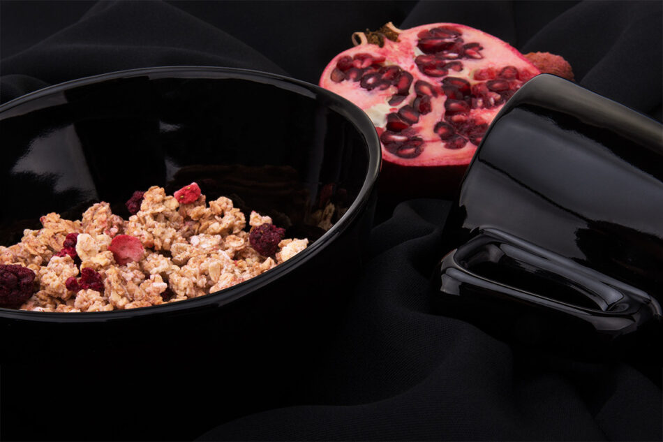 GRESI Zestaw śniadaniowy, 4 os. (8 el) czarny - zdjęcie 4