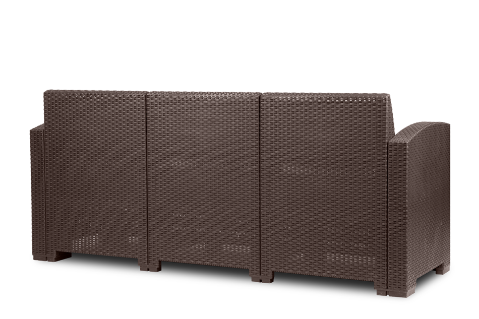 HORILES Zestaw mebli ogrodowych (3,1,1,st.) brązowy - zdjęcie 3