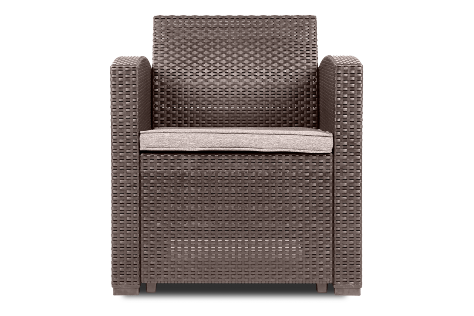 HORILES Zestaw mebli ogrodowych (3,1,1,st.) brązowy - zdjęcie 4