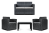 HORILES Zestaw mebli ogrodowych (2,1,1,st.) antracytowy - zdjęcie 1