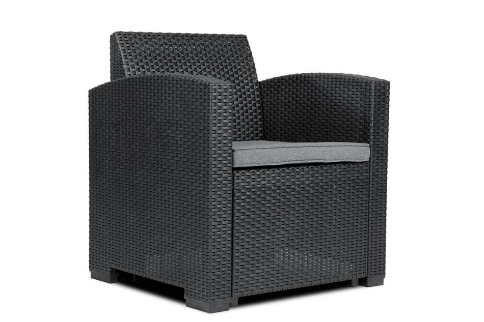 HORILES Zestaw mebli ogrodowych (2,1,1,st.) antracytowy - zdjęcie 4