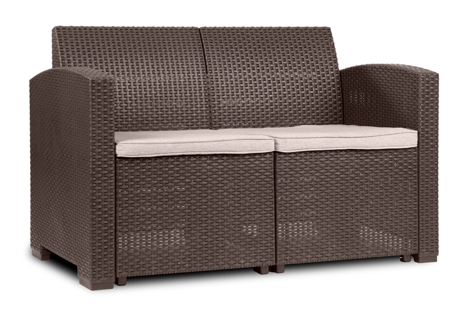 HORILES Zestaw mebli ogrodowych (2,1,1,st.) brązowy - zdjęcie 2