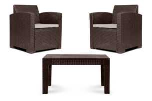 HORILES, https://dev1-mda.konsimo.pl/kolekcja/horiles/ Zestaw mebli ogrodowych (1,1,st.) brązowy - zdjęcie