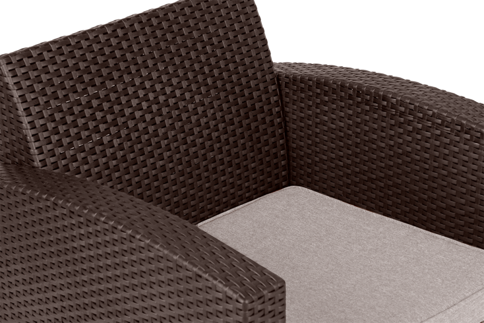 HORILES Zestaw mebli ogrodowych (2,1,1,st.) brązowy - zdjęcie 5