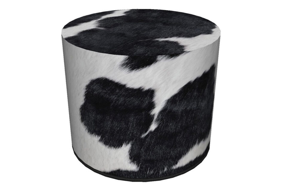 RASIL Puf biały/czarny - zdjęcie