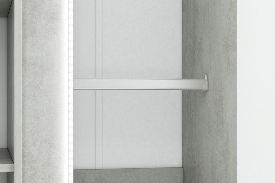 HOSTA Szafa ubraniowa biały połysk - zdjęcie 7