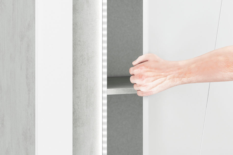 HOSTA Szafa biały połysk - zdjęcie 2