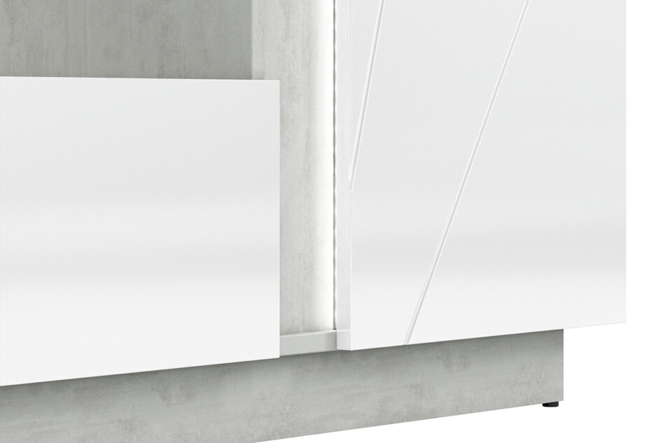 HOSTA Komoda z witryną biały połysk - zdjęcie 6