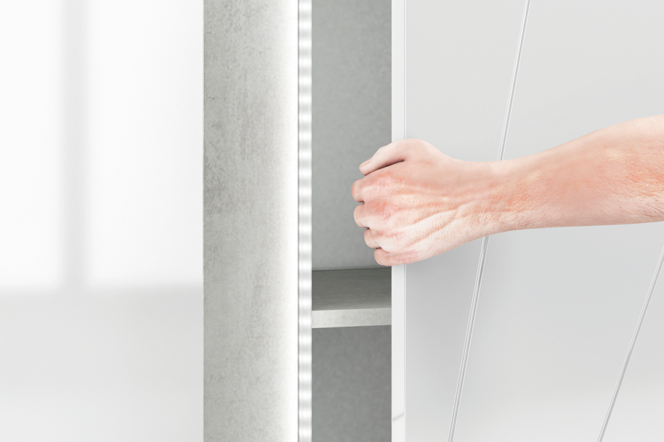 HOSTA Komoda biały połysk - zdjęcie 8