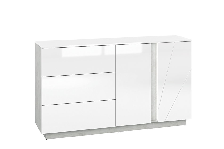 HOSTA Komoda biały połysk - zdjęcie 4