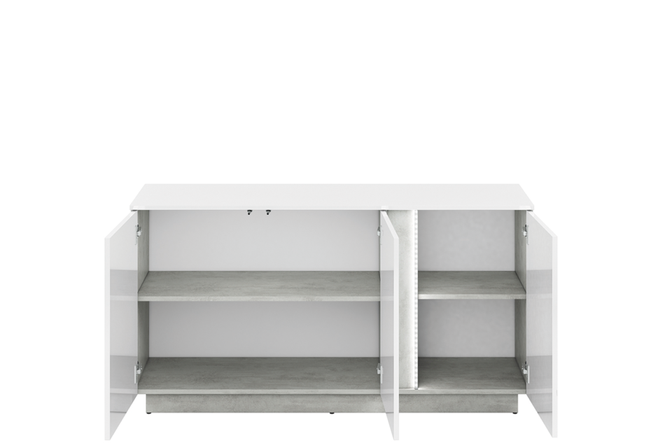 HOSTA Komoda biały połysk - zdjęcie 8