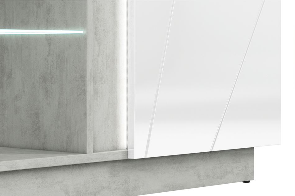 HOSTA Szafka RTV biały połysk - zdjęcie 5