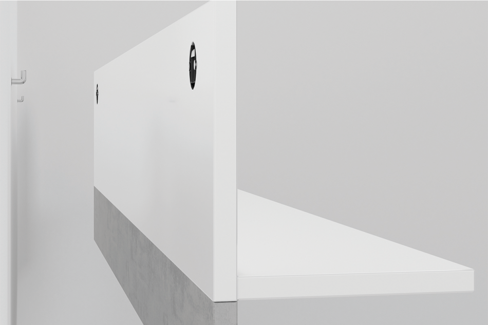 HOSTA Półka wisząca biały połysk - zdjęcie 2