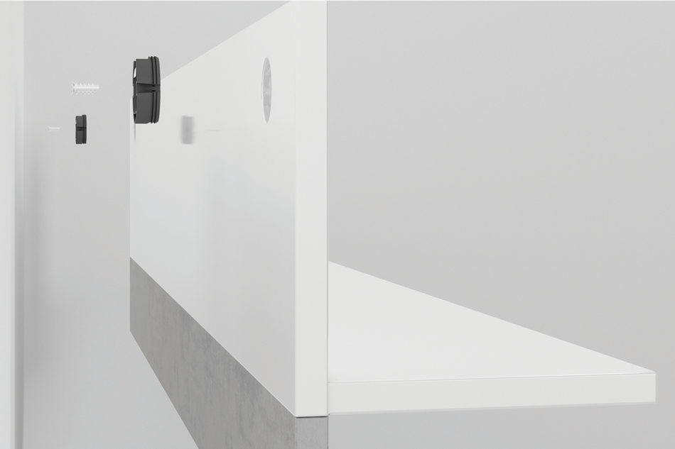 HOSTA Półka wisząca biały połysk - zdjęcie 3