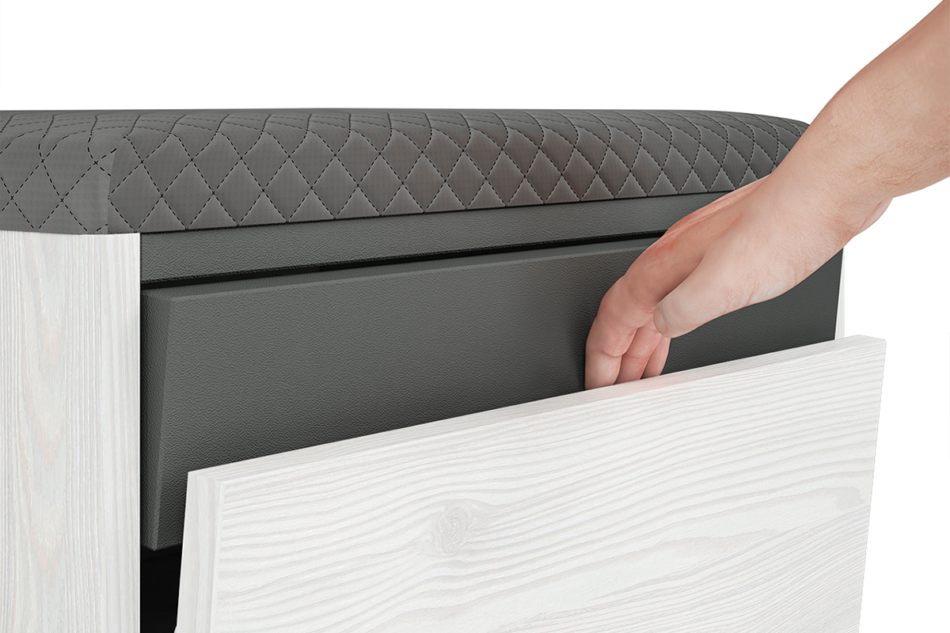 CALLA Szafka na buty biały/szary - zdjęcie 5